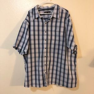 Men’s button down shirt blue/white